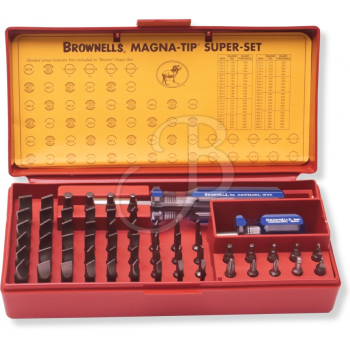 BROWNELLS 58 BIT SUPER SET+W/♯81 HANDLE BROWNELLS 58 BIT SUPER SET+W/♯81 HANDLE