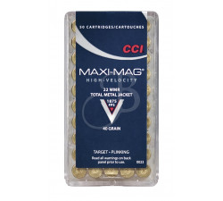 CCI .22 WMR MAXI-MAG 40GR FMJ            0023