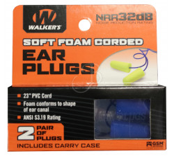 GSM OUTDOORS 2 PAIRS CORDED FOAM PLUG +CASE