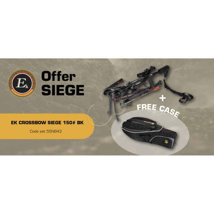 EK ARCHERY ARMBRUST SIEGE 150Lbs. BK +TASCHE