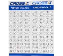 CROSS-X ARROW NUMBER DECALS