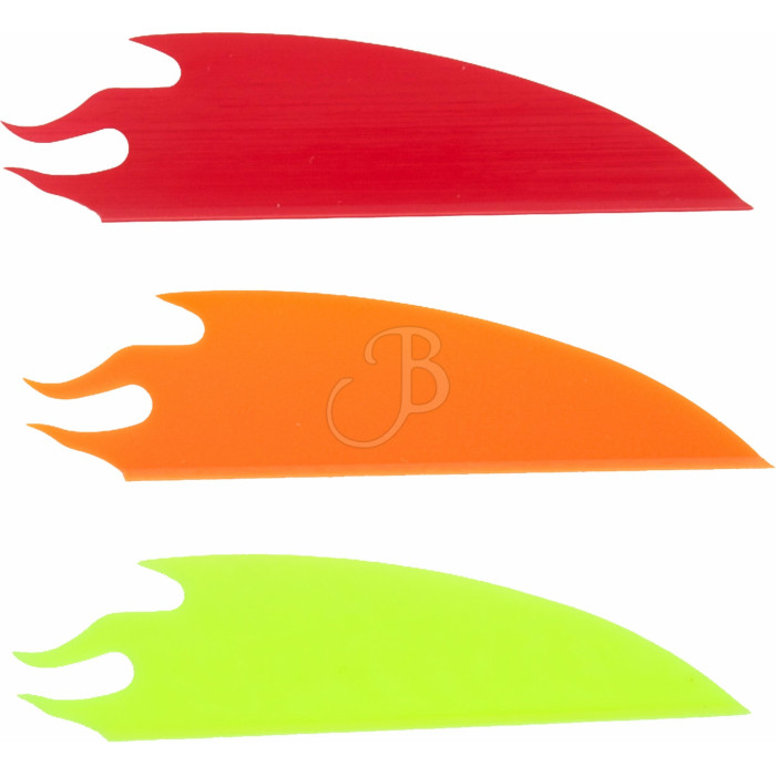 FLEX FLETCH PLASTIC VANES "THE FLAME"2" YL FLEX FLETCH PLASTIC VANES "THE FLAME"2" YL
