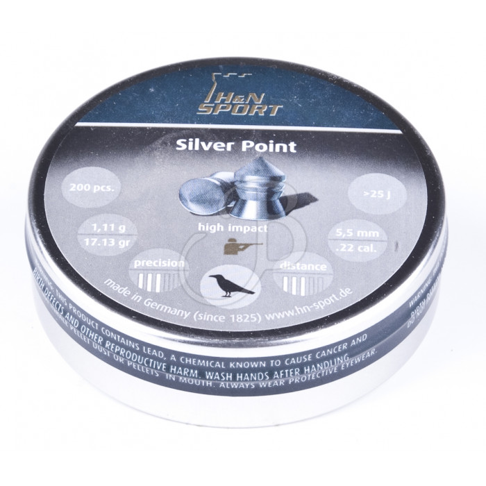 H&N DIABOLO SILVER POINT 5.50MM (200) H&N DIABOLO SILVER POINT 5.50MM (200)