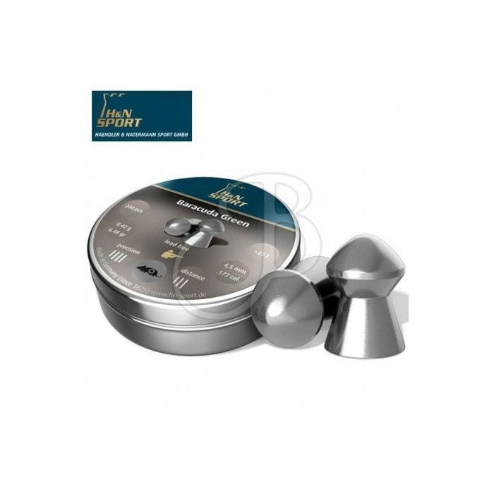 H&N DIABOLO BARACUDA GREEN 4.50MM       (300)