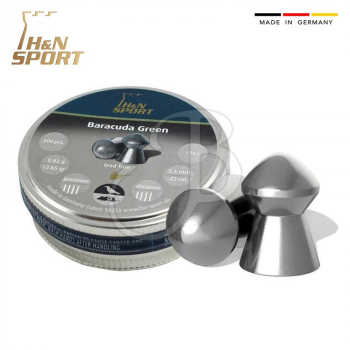 H&N DIABOLO BARACUDA GREEN 5.50MM (200) H&N DIABOLO BARACUDA GREEN 5.50MM (200)
