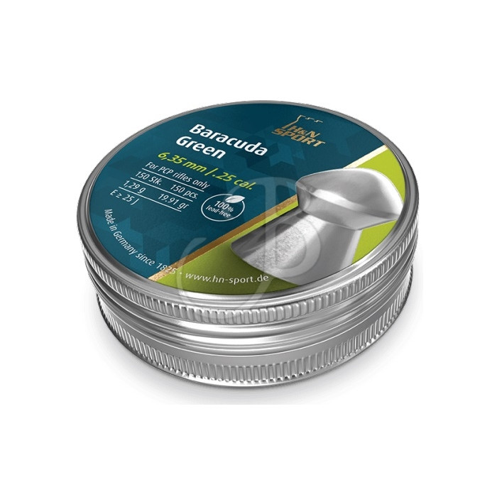 H&N DIABOLO BARACUDA GREEN 6.35MM (150) H&N DIABOLO BARACUDA GREEN 6.35MM (150)
