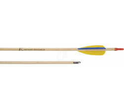 EK ARCHERY WOODEN ARROW 28" D8.0MM FEATH.