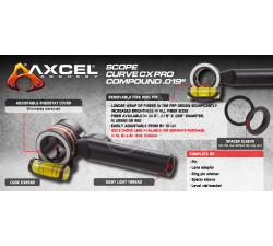 AXCEL CURVE CX SCOPE PRO BK+PIN 19RD