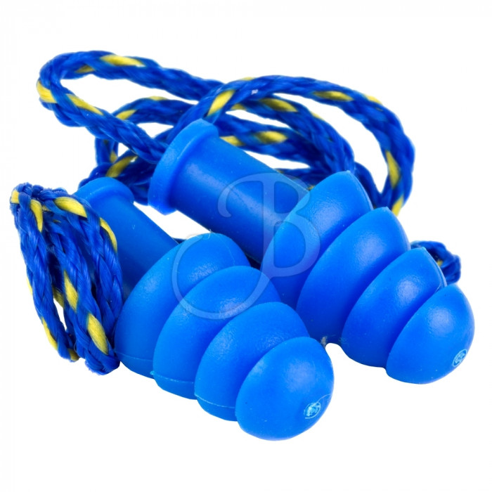 GSM OUTDOORS 1 PAIR BLUE CORDED EARPLUG GSM OUTDOORS 1 PAIR BLUE CORDED EARPLUG