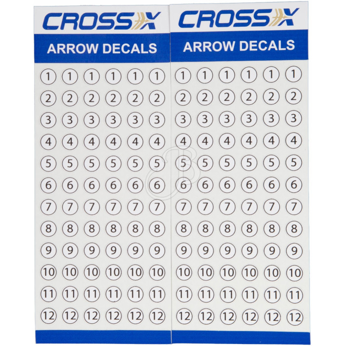 CROSS-X ARROW NUMBER DECALS CROSS-X ARROW NUMBER DECALS