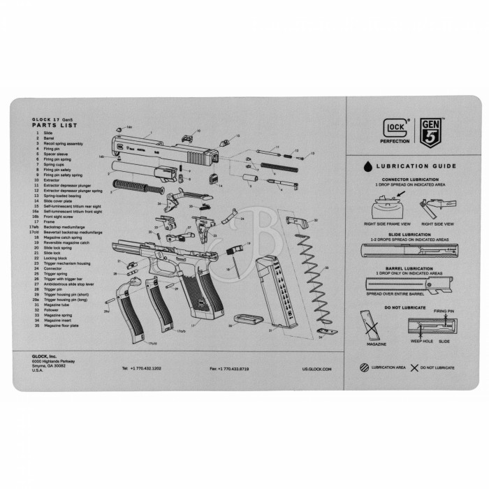 GLOCK BENCH MAT GEN5 GREY GLOCK BENCH MAT GEN5 GREY